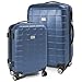 Produktbild BERWIN® Kofferset M + L 2-teilig Reisekoffer Trolley Hartschalenkoffer ABS Teleskopgriff Modell Squares (Royal Blau)