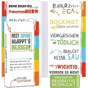 500 Lustige Haftnotizen (10 x 50 Blatt) | Haftnotiz Set mit verschiedenen witzigen Sprüchen für Uni, Schule, Büro oder…