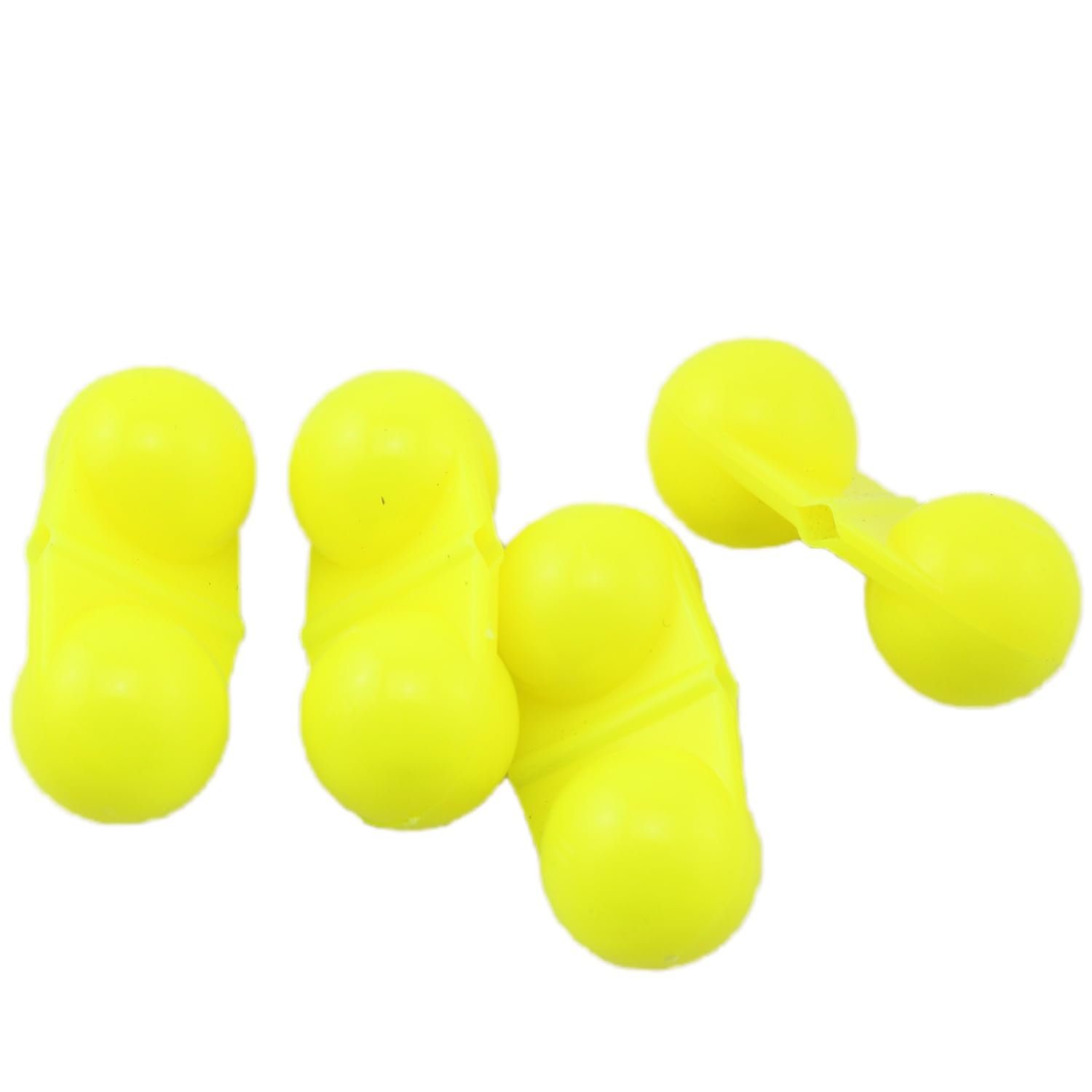 YTgilo 20PCS Sea Fishing Attractor Bell Beads Double Ringer Beads Glow in The Dark Snap Line Bell Fishing Accessories Fish Hook Ringer Beads Sea Fishing Attractor Bell Beads Accessories Yellow