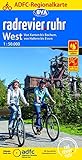  ADFC-Regionalkarte radrevier.ruhr West, 1:50.000, reiß- und wetterfest, GPS-Tracks Download: Von Xanten bis Bochum, von Haltern bis Essen (ADFC-Regionalkarte 1:50000)