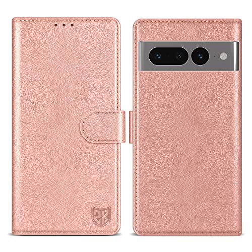 Image of ZZXX for Google Pixel 7 Pro Wallet Case Magnetic Closure 6.7 inch,Rose Gold