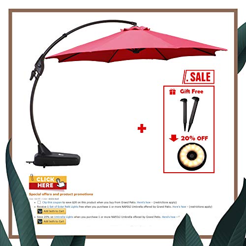 Farland Offset Umbrella 10 Ft Cantilever Patio Umbrella Outdoor Market Umbrellas With Cross Base Beige Buy Online In Colombia At Desertcart