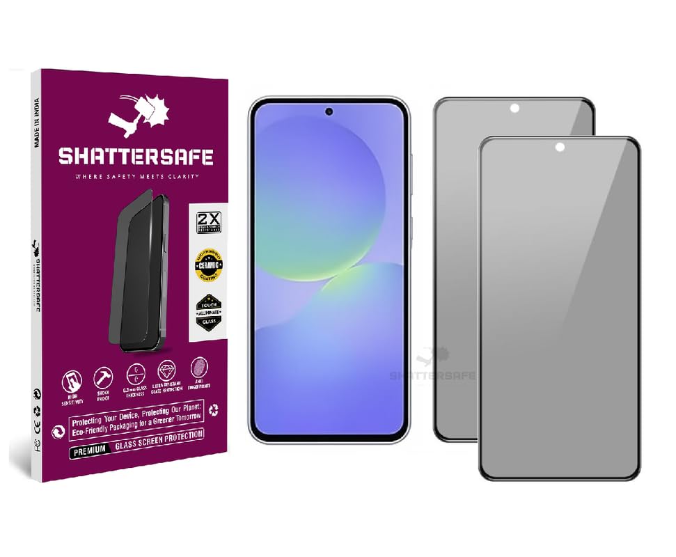 Image of Anti-Spy Privacy Tempered Glass Compatible For Samsung Galaxy A36 5G / S24 FE [Pack of 2]. Anti-Scratch, Edge-to-Edge Protection With Easy Installation Kit & Case Friendly Fit.