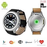 1.54-inches Android 4.4 OS 3 G teléfono inteligente reloj de pulsera + GSM inalámbrica 3 G smartphone (llamada de teléfono móvil) con Google Play Store y pantalla Multi-Touch capacitiva