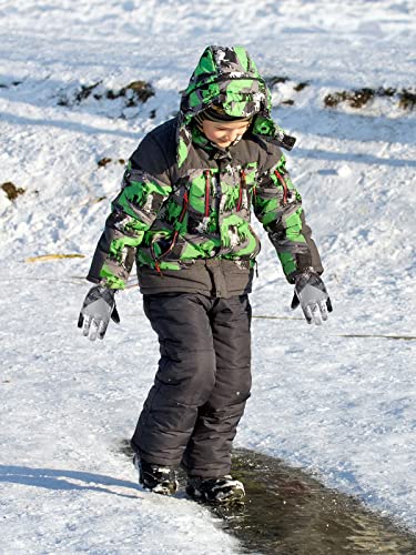 Century Star Kids Snow Gloves Warm Waterproof Gloves For Girls Boys Winter Gloves For Kids Ski Gloves Waterproof Black 8-14 Years #TOP3