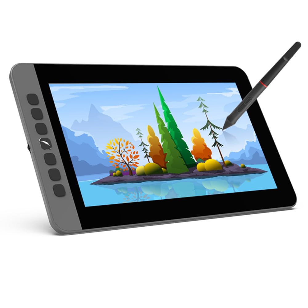 LCD Grafica Disegno Tablet Monitor 11.6 Pollici Dimensioni 1920 * 1080 Display 8192 Livello di Pressione Passiva Tecnologia Supporto Windows MacOS Alimentato USB Basso Consumo Disegno Tablet con