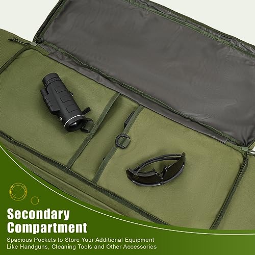 PERFBAGS 36\" Soft Double Rifle Bag Tactical Long Rifle Backpack, Portable Shotgun Case for Storage and Transportation, Suitable for Outdoor Hunting Shooting