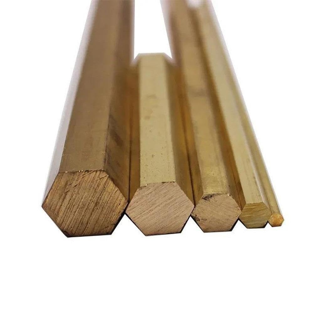 Tige Hexagonale en Laiton Massif, 3mm(0.12 ")-40mm(1.57") 500mm(19.69") De Long, Usinage 1 Pièce(20mm 1pc)