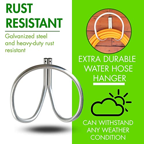 Yard Butler Garden Hose Holder - Wall Mounted Water Hose Holder Up To 100 Ft - Rust Proof, Galvanized, Water Hose Holder For The Outside, Heavy Duty Storage #TOP5