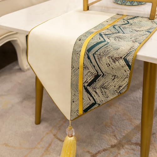 Chemin de table champêtre 33x260cm créez une ambiance douce et chaleureuse