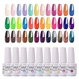 Clou Beaute 8ml Gel Nail Polish Set Four Seasons Collection Pink Blue Neon Yellow Brown Color Soak Off UV LED Nail Gel Polish Art Varnish Gift Box Set Pack of 36 Colors begainner Gel Polish Set S36-02