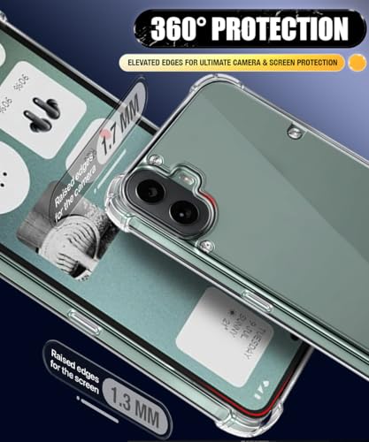 Image of WOW IMAGINE Ultra-Hybrid Crystal Clear Back Case for Nothing CMF Phone 1 | Shockproof Design | Camera Protection Bump | Hard Clear Mobile Back Cover with Cushioned Edges - Transparent