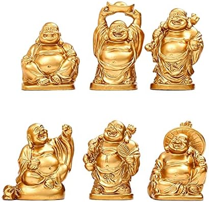 Amazon.co.jp: 仏像 布袋 七福神 ゴールド 布袋様 置物 弥勒菩薩 仏像 