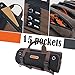 WELKINLAND Heavy-Duty Waxed Canvas Tool Organizer, 15-Pocket, 15L Capacity, Roll-Up