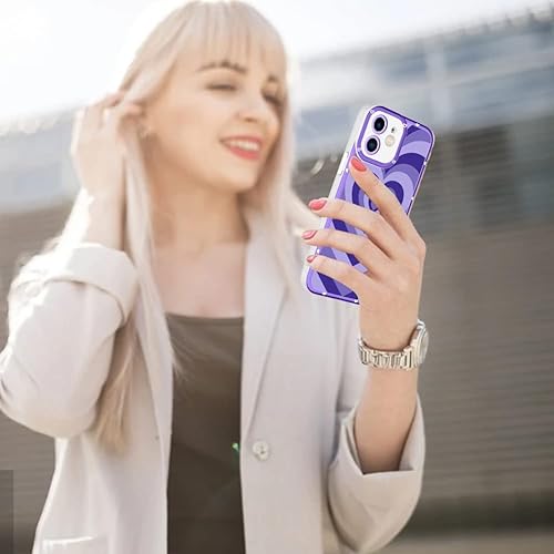 Miniatura 6 de OOK Funda rígida para iPhone 12, iPhone 12 Pro, protección de absorción de golpes, con diseño de corazón marrón, banda de rodadura antideslizante,