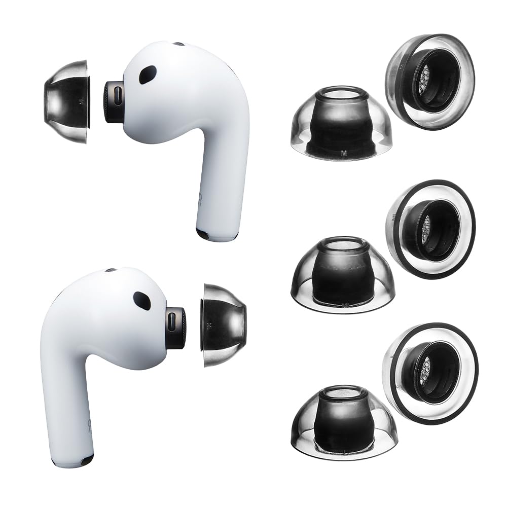 【AirPods Pro 3専用設計イヤーピース】AZLA SednaEarfit XELASTEC II for AirPods Pro 3 [M/ML/Lサイズ各1ペア] 体温で変形するプレミアムTPE素材 一体型アダプター設計 テーパード型構造&可変厚設計 12Hヘキサゴンフィルター搭載 脱落防止 低圧迫【AZL-XELASTECII-APP3-SET-L】