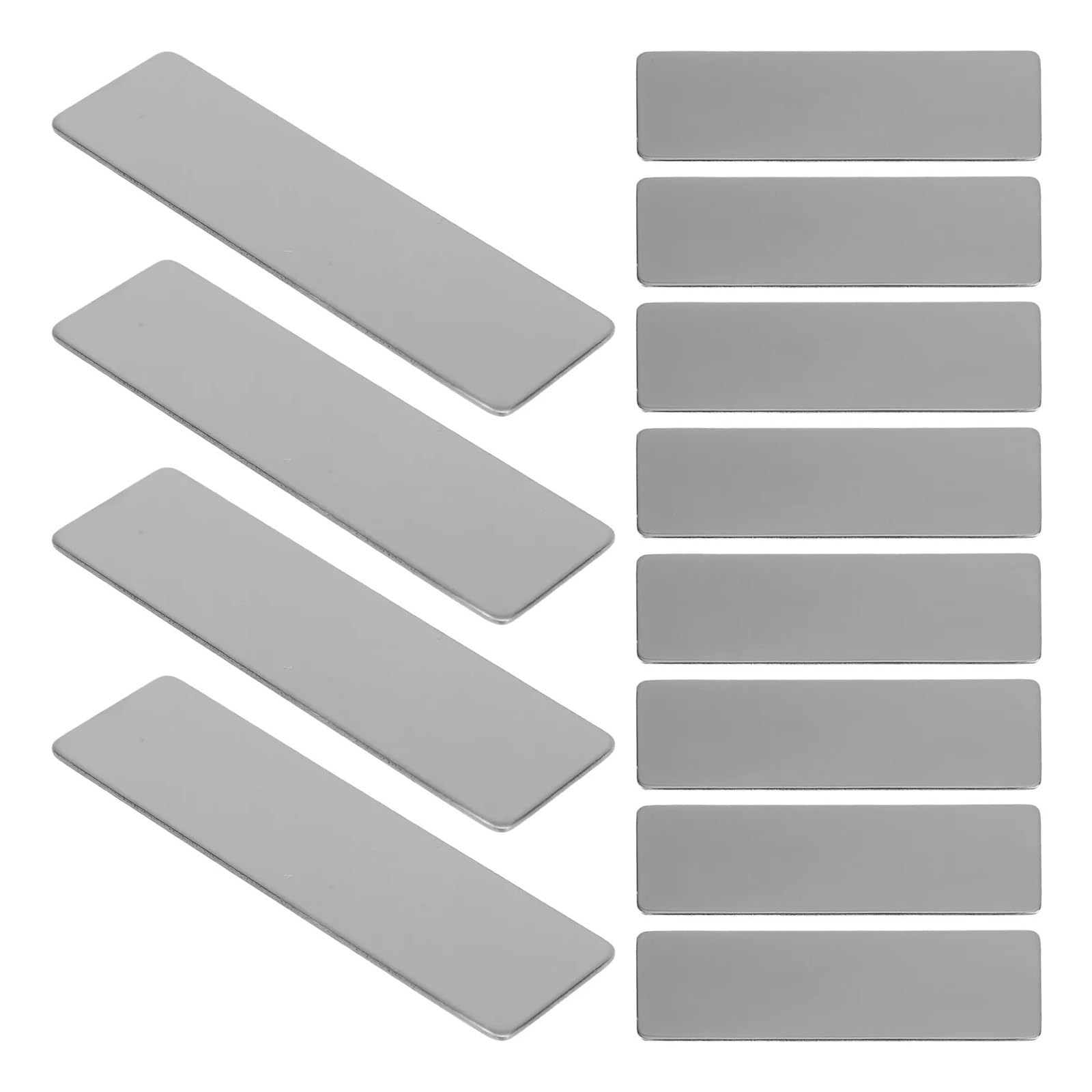 30 placas rectangulares de acero inoxidable para grabado en blanco