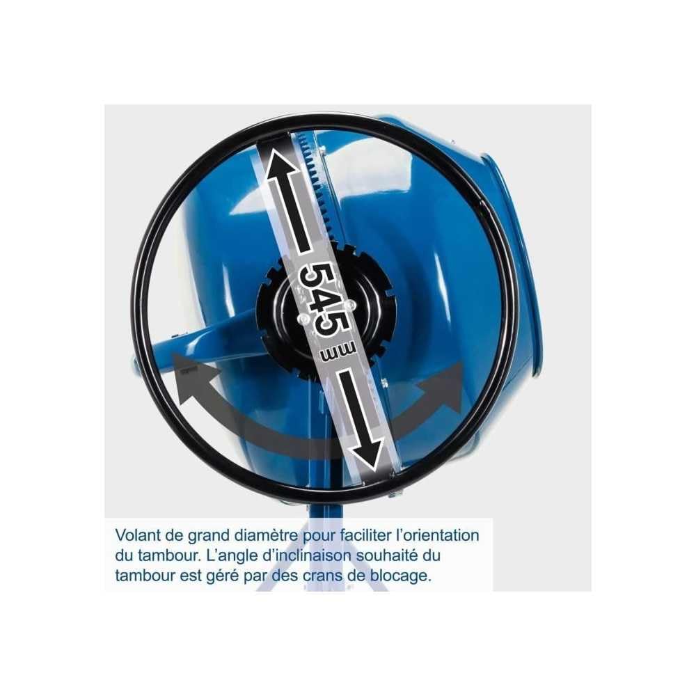 Miscelatore Per Calcestruzzo Scheppach MIX160 - 650W, Capacità 160 Litri, 29.5 Giri/min, Ingranaggi In Ghisa - Per Edilizia E Fai Da Te - Foto 8