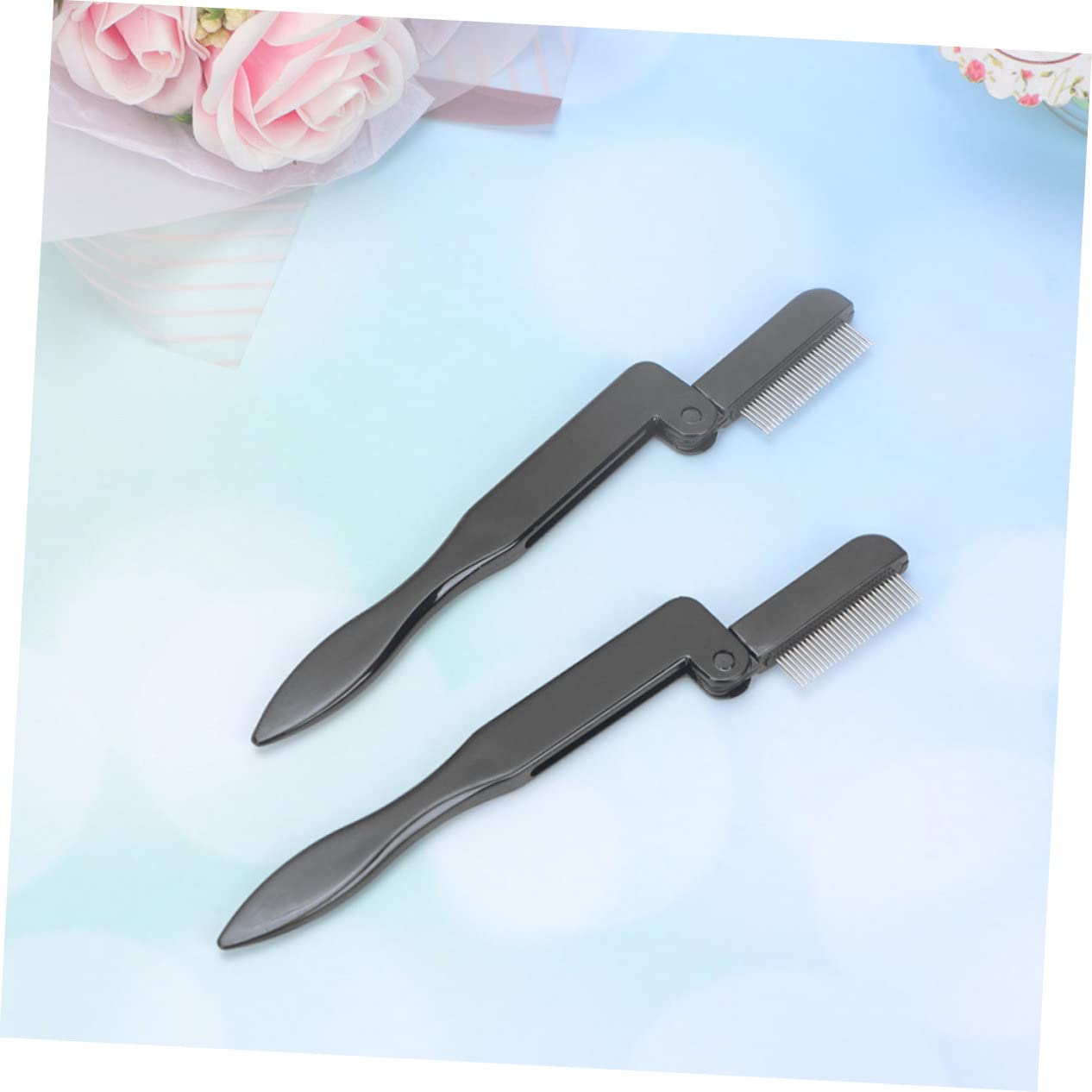 3 Set Di Kit Per La Delle Sopracciglia Con Finitura Naturale Pettine Pieghevole in Acciaio Inossidabile Spazzola Per Sopracciglia Strumento Per Il Trucco Per Il Contorno 6 Pezzi*3
