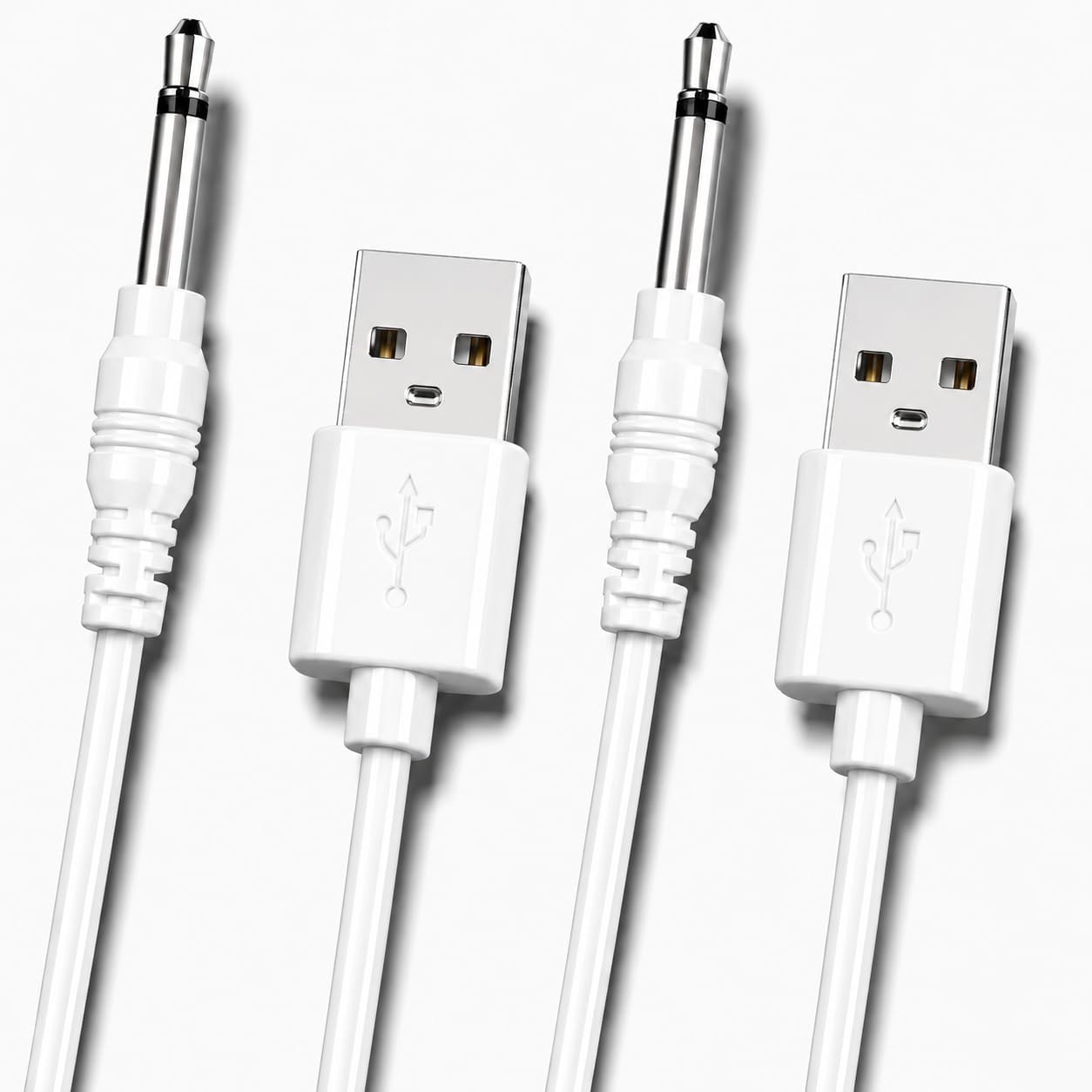 VibeMax (2 Pack) Massager Charger – Fast Charging USB Cable | 2.5mm DC Charger Cord