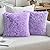 MIULEE Pack of 2 Ultra Soft Fluffy Throw Pillow Covers Decorative Plush Shaggy Double-Sided Faux Fur Pillow Cases Cushions Covers for Sofa Bedroom Car, 18x18 Inch, Purple Ombre