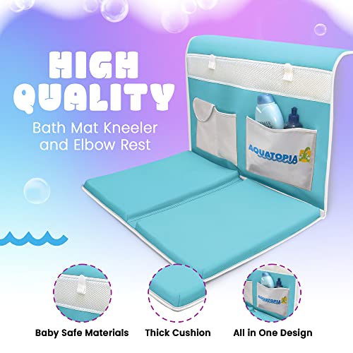 Aquatopia, Safety Bath-Time Cushioned Easy Kneeler & Detachable Elbow Rest, Blue #TOP1