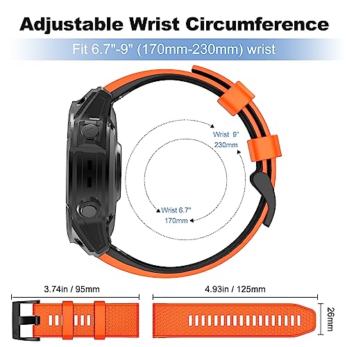 Correa de silicona para Garmin Fenix 5X 26mm miniatura 5