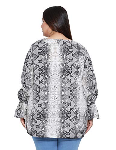 Image of oxolloxo Women Boat Neck Long Sleeves Printed Tops