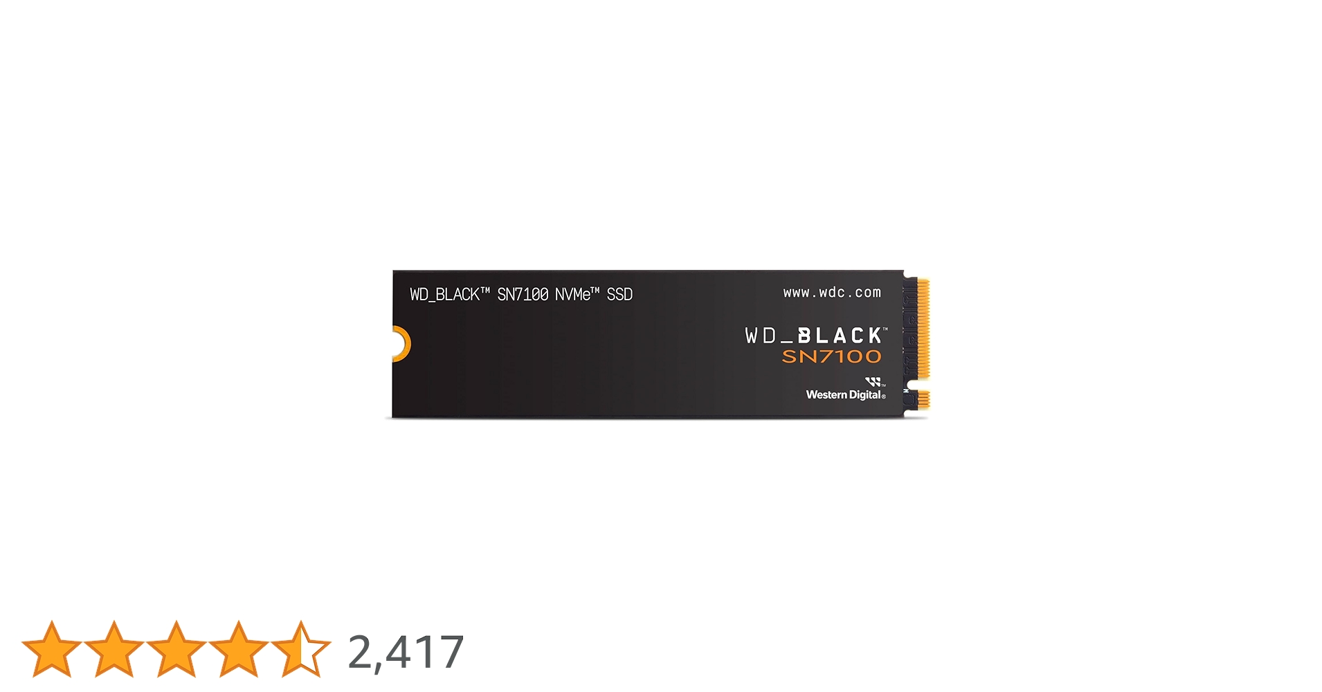 内蔵型SSD WD Black SSD SN7100 4TB WD BLACK SN7100 4TB Internal SSD Gen 4 x4 NVMe WDBELG0040BBK