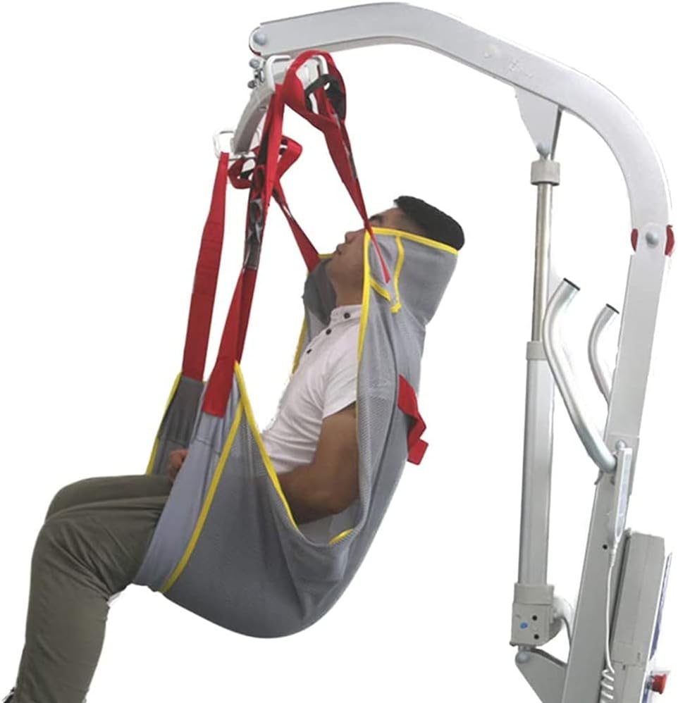Divided Leg Sling Transfer Belt Lift Sling Patient Lift Sling Toileting Sling Patient Lifter for Nursing, Elderly, Disabled, Full Body Lifter Four Point Sling A