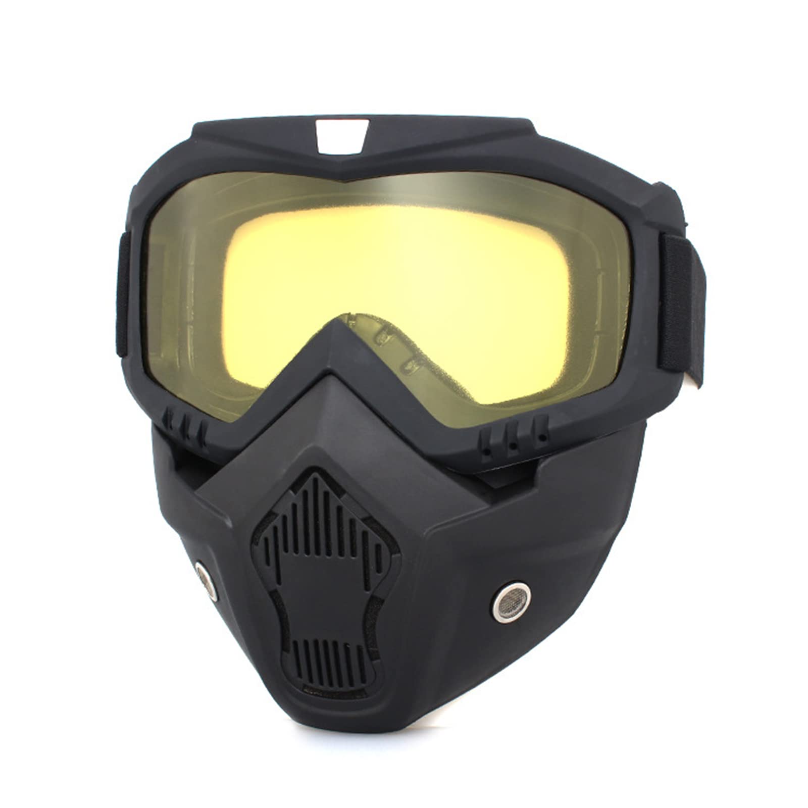 2 in 1 Lunettes de Ski, Lunettes de Cyclisme en Plein air, Ajustement élastique empêchent efficacement Les tempêtes de Sable,Jaune