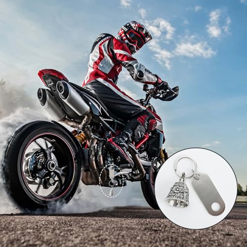 VBGURR 1 Stück Motorrad Glöckchen Biker Bell Motorrad Glöckchen mit Schlüsselanhänger Guardian Bell Motorrad für Motorrad Zubehör (Flügelrad)