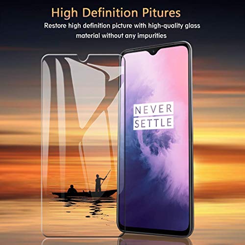 Image of ZARALA Tempered Glass Screen Protector Compatible for (Black) with Edge to Edge Coverage and Easy Installation kit (oneplus 7)