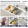 MAYESAR 30 Undermount Stainless Steel Kitchen Sink - Workstation Sink 16 Gauge Single Bowl Deep Handmade Sinks with Brushed Finish, Round Corner, 30"x19"x10"