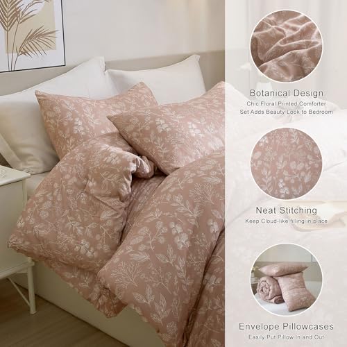 Edredón elegante de jardín con fundas de almohada de microfibra premium para cama King 4