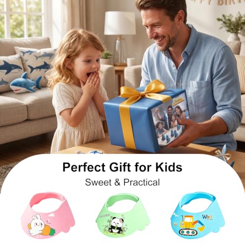 Image of Baby Shower Cap Shield - Adjustable Waterproof Shower Visor for Kids, Soft Baby Hair Washing Shield with Ear Protection, Perfect for Toddlers & Children (Green)