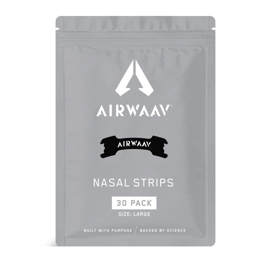 AIRWAAV Nasal Strips 30 Ct - Nose Strips to Boost Oxygen Intake Reduce Snoring Improve Sleep Quality and