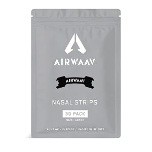 AIRWAAV Nasal Strips 30 Ct - Nose Strips to Boost Oxygen Intake Reduce Snoring Improve Sleep Quality and