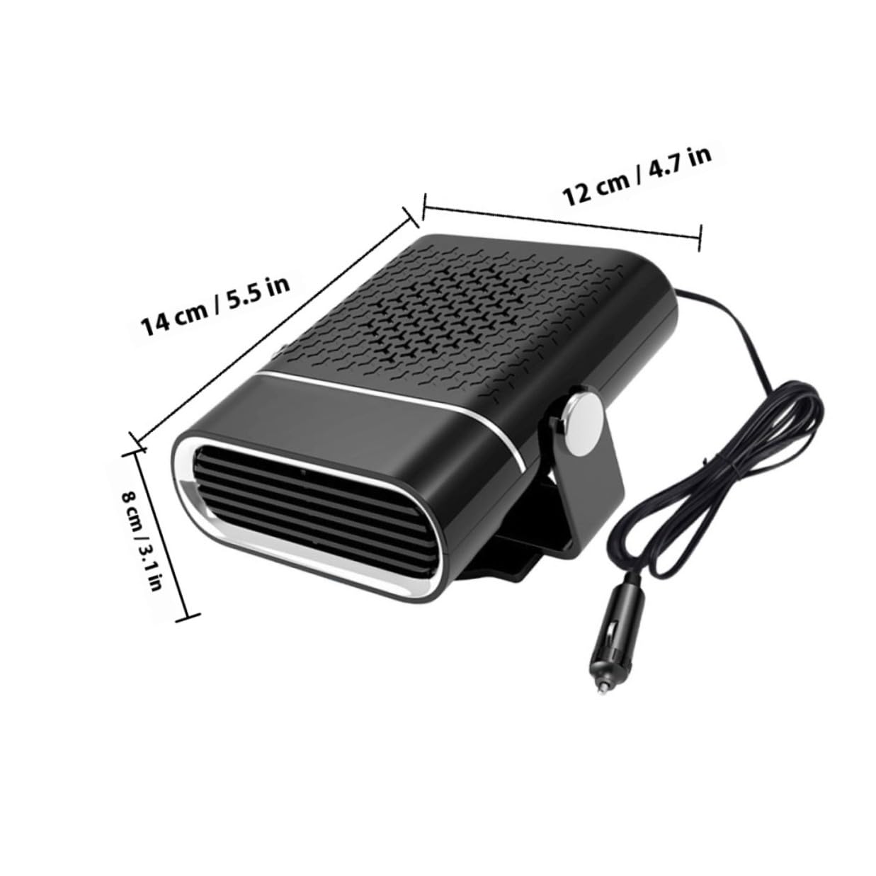 Calentador para Coche Desempañador Eléctrico Portátil Calefactor de Aire para Vehículo Desempañador Ventilador para Coche Calentador para Camión Calefactor Antivaho