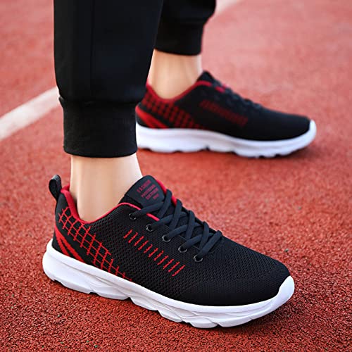 Yanzhenglip Women's Tennis Walking Shoes Sneakers Breathable Lightweight Casual Comfort Fashion Sneaker Size 6.511.5, Womens Shoes Sneakers Wide Lace Up Trendy White Sneakers for Women 2023 (Red, 9)2