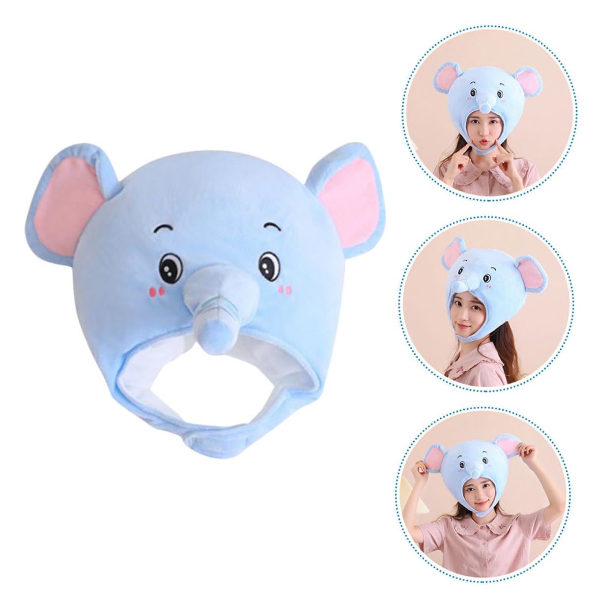 CHILDWEET Sombrero de Elefante de Peluche para Fiesta y Fotos 1 Pieza | Felpa Relleno de Algodón Pp, Diseño Clásico y Decorativo, Ligero y Portátil para Hombres y Mujeres