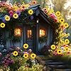 200 Pieces Tiny Sunflower for Crafts Dollhouse Miniatures Resin Mini Things Decor for Fairy Garden Micro Landscaping Decoration #4
