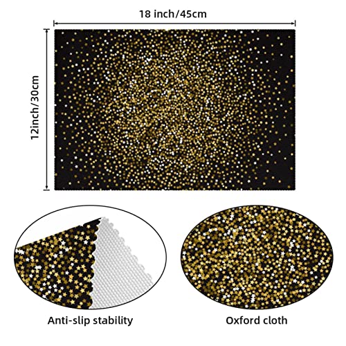 Set de table confettis étoilés antidérapant de qualité supérieure pour table moderne - 5