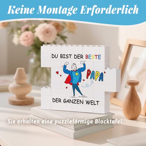 SECGOM Vatertagsgeschenke für Papa, Geschenke für Papa von Tochter Sohn, Bester Papas Geschenk zum Vatertag, Geburtstag, Valentinstag, Weihnachten