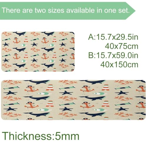 Tapis de cuisine lavable et antidérapant lot de 2 protection maximale sol