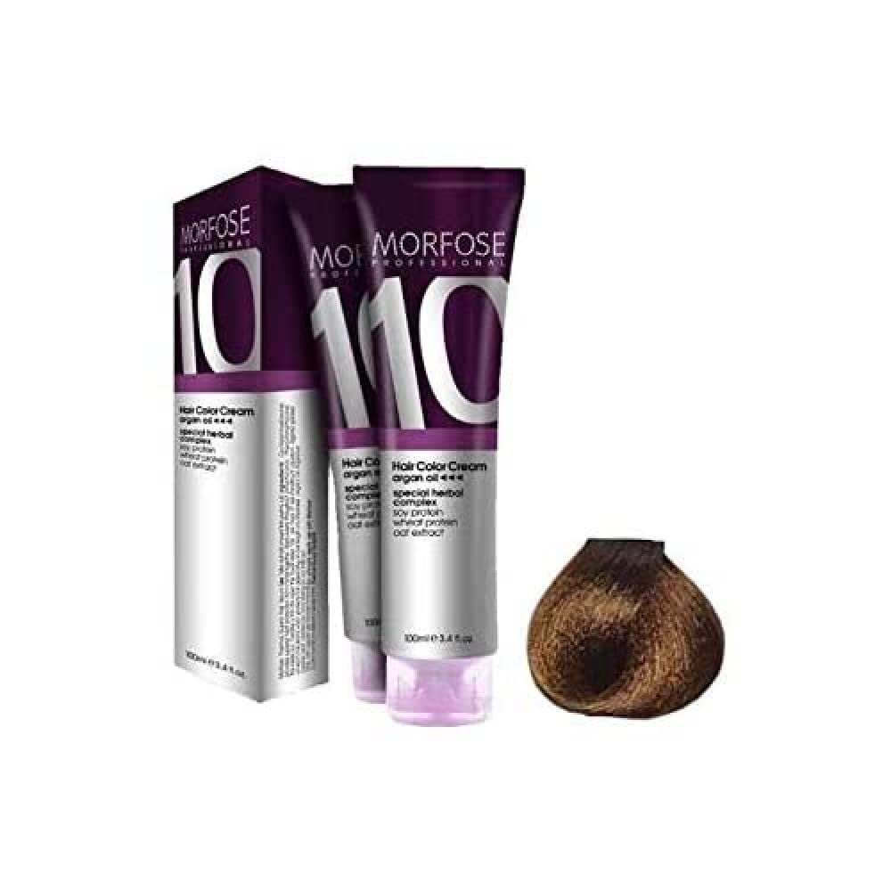 Morfose 10 Professional Hair Colour Cream 100 ml, No. 8.74 Mocha Brown
