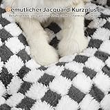 FURTIME Hundebett Mittelgroße Hunde, rutschfest Hundebetten Waschbares Hundekorb, Anti-Angst Hundebett Komfortabler Plüsch-Hundekörbchen, Geeignet für Border Collies, Labrador Retrievers, 76×61×23 cm