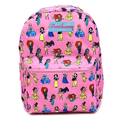 Personalized Kids Backpack Created Using Character Backpack - 18” (Created Using Disney Princess All Over Print Character Backpack)