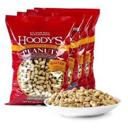Hoody's In-Shell Peanuts Roasted Salted 4-pack by Hoody's