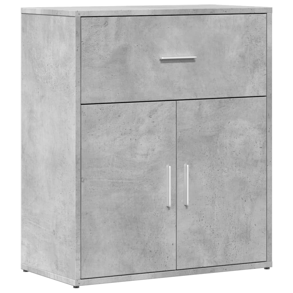 Hothingwell Bufet Niski Szary 60 x 31 x 70 cm Drewno Inżynieryjne